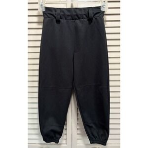 Easton Youth Size YS Black Knicker Baseball Pants Zip/Snap Elastic‎ Softball